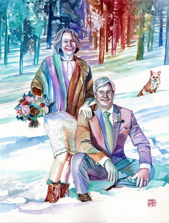 25th Anniversary Gift For Husband Custom Couple Portrait Etsy