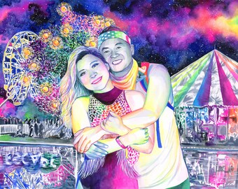 Personalized rave boyfriend gifts, Custom EDM wall art, Gift for ravers, Festival techno couple gifts for boyfriend, Rave couple plur hippie