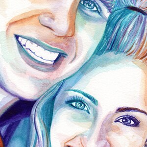 Personalized gifts for girlfriend, CUSTOM COUPLES PORTRAIT, 30th birthday gift for her, 21st birthday gift for her, Romantic gifts for her image 5