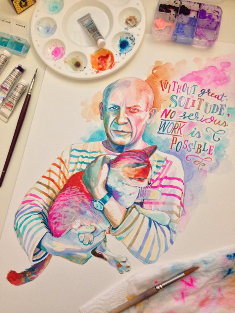 Pablo PICASSO ART PRINT Picasso Quote Picasso Poster - Etsy