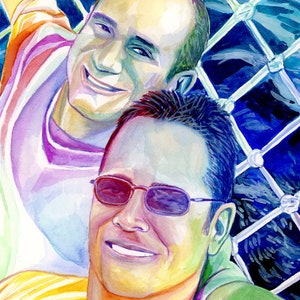 Gay wedding gifts for gay couple PERSONALIZED PORTRAIT PAINTING Gay art Gay marriage gift Anniversary gift for gay husband gift gay men image 4