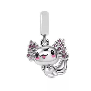 Cute Axolotl Charm Dangle S925  Sterling Silver Pandora compatible, gift for her