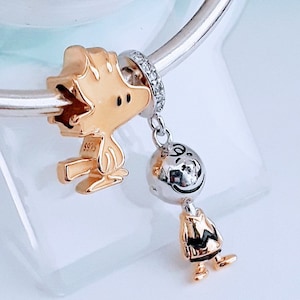 Mothers day gift 3D Charlie + Woodstock bird charms S925 Sterling Silver Pandora compatible, gift for her, birthday gift , daughter, sister