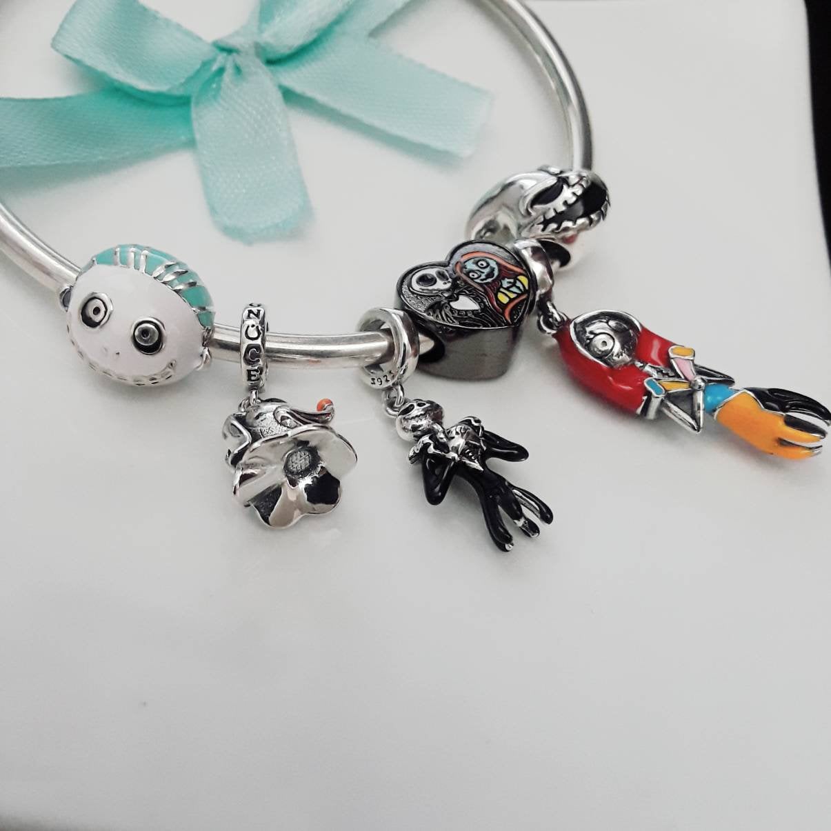 Pandora Bracelet with Nightmare Before Christmas Themed Charms