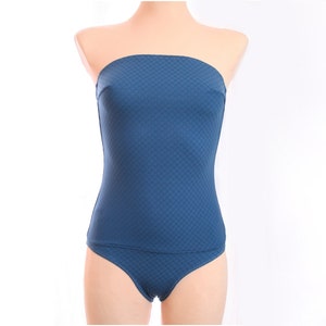 Swimsuit Bathing dress petrol blue Bathers togs, bathing costume in ocean blue image 2