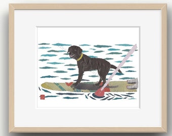 Black Lab,  Lab Artwork, Labrador Art Print, Labrador Gifts, Black Lab Wall Art, Black Lab Gifts