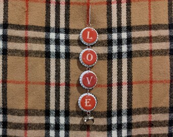 LOVE Bottle Cap Ornament