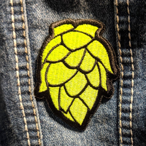 Iron-On Hop (Beer Flower) Patch