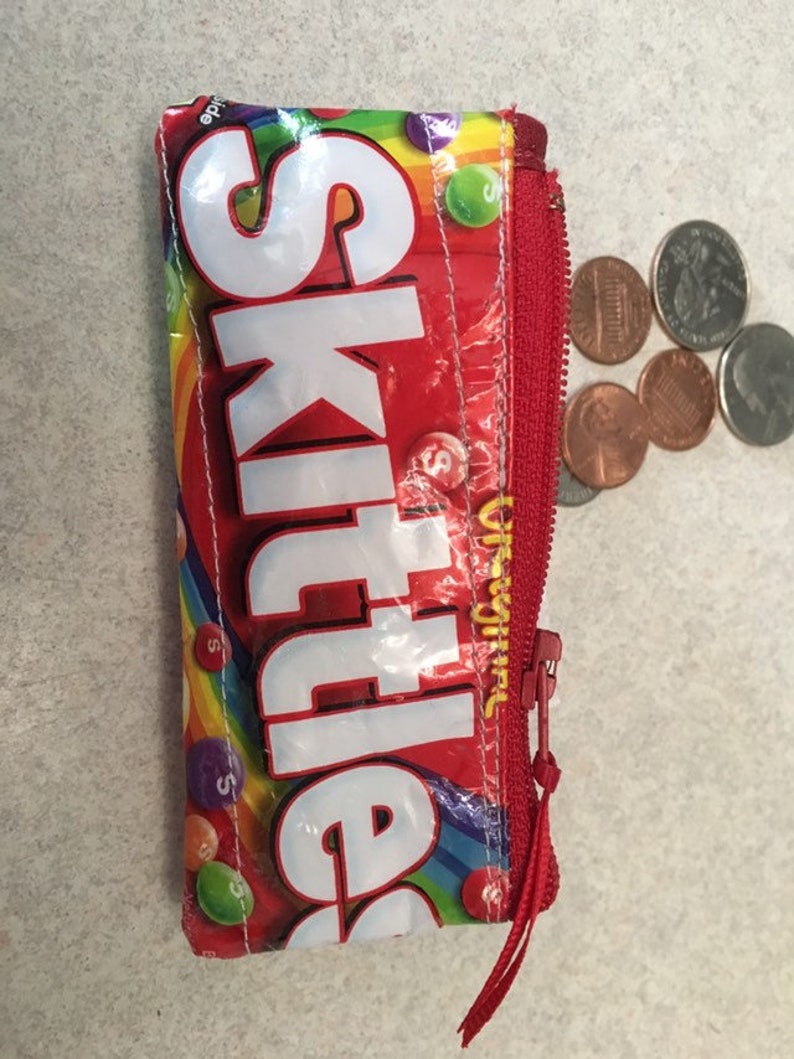 Candy Wrapper Zipper Coin Purse Etsy
