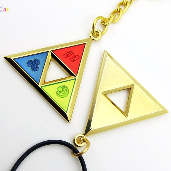 Zelda Triforce Necklace Pendant (Din, Farore, Nayru)
