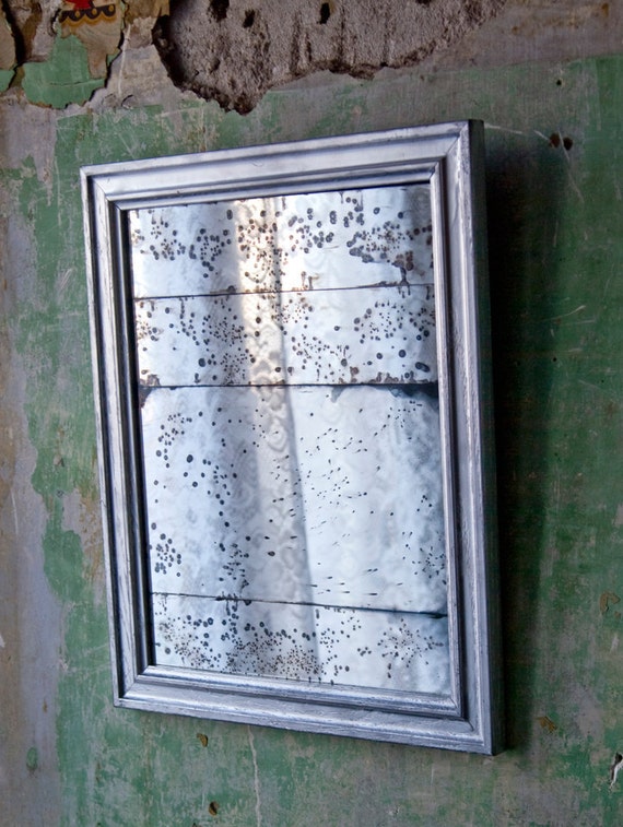 Hand Silvered Glass Mirror Split One Of A Kind Hand Silvered Glass Mirror Split
