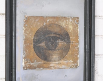 Silvered Glass Mirrored Wall Art 16.5 x 13.25 Inches