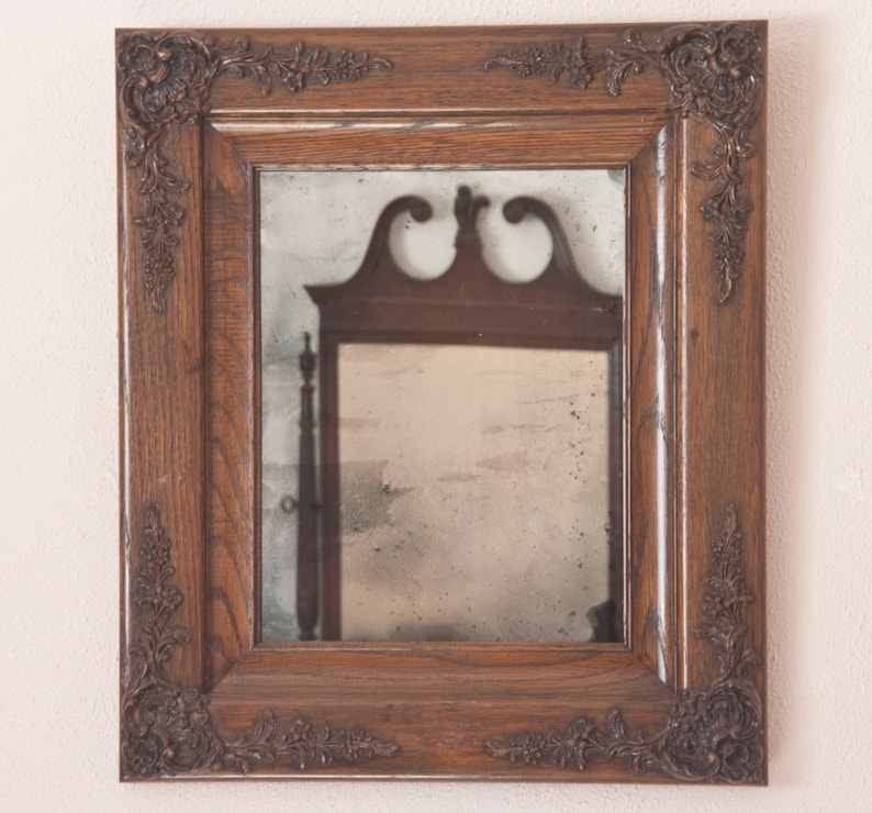 Hand Silvered Glass Mirror Antiqued Silver Distressed Wall Home Decor