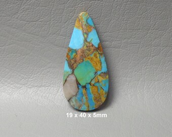 Ithaca Peak Turquoise with Bronze Cabochon