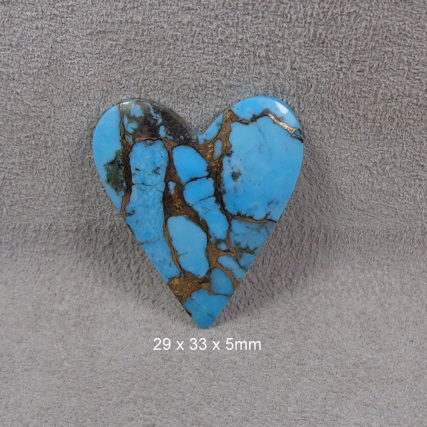 KINGMAN TURQUOISE with BRONZE Cabochon