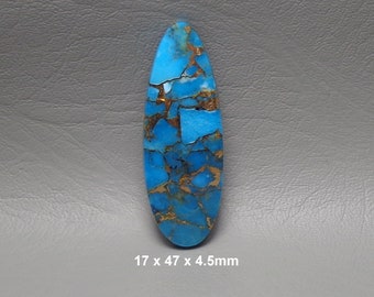 Kingman Turquoise with Bronze Cabochon