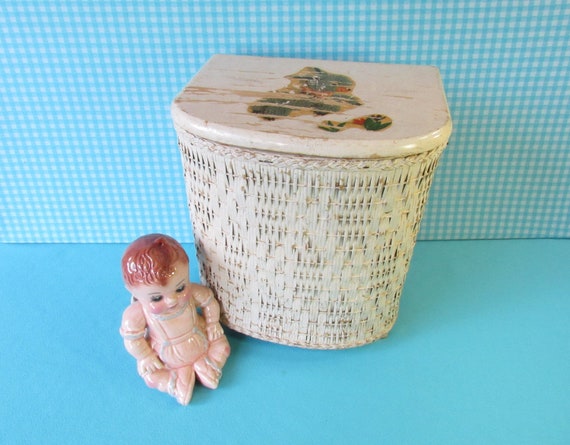 wicker baby hamper