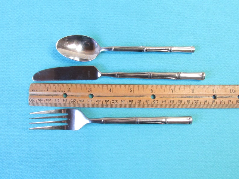 More Available Kona Vintage 1960/'s Vintage Bamboo Flatware Stainless Steel Korea 1 Place Setting