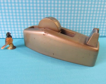 Scotch Tape Dispenser - Large - Model C 23 - Mid Century  - Heavy Duty - Gold Tone - Industrial Office - Vintage 1960's