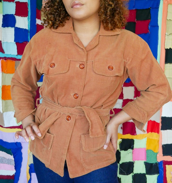 Corduroy Jacket with Belt - S/M
