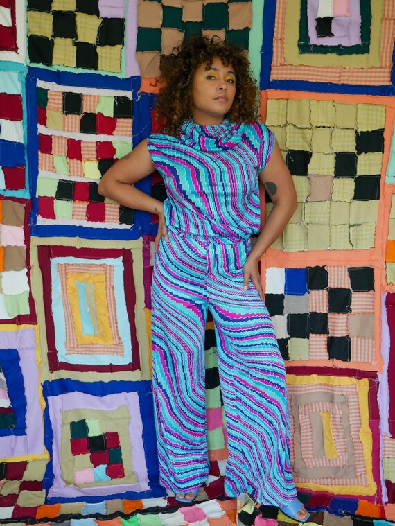 Geometric Wave Pant Set