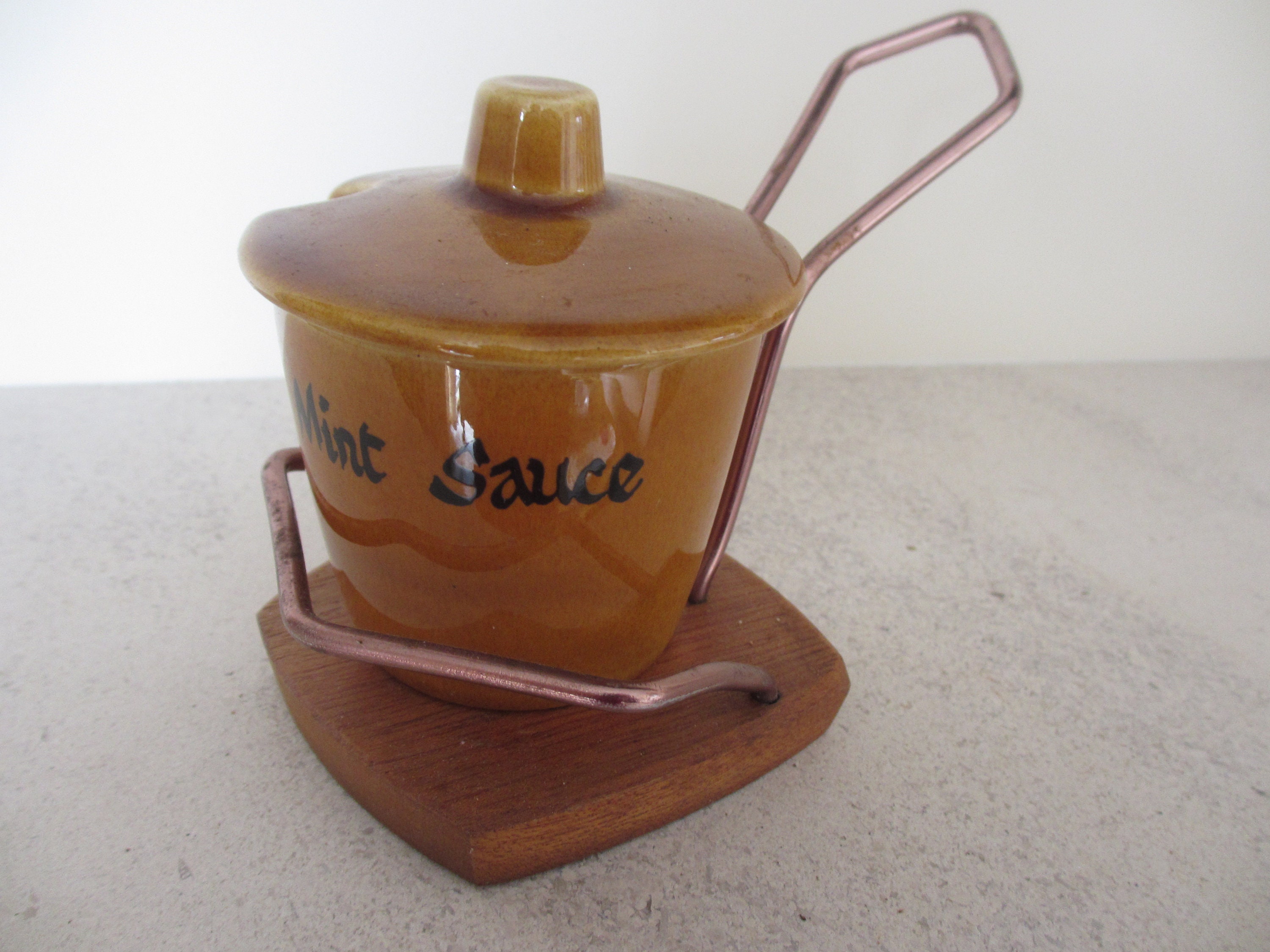 Vintage Lord Nelson Mint Sauce Pot in Brown with stand Etsy