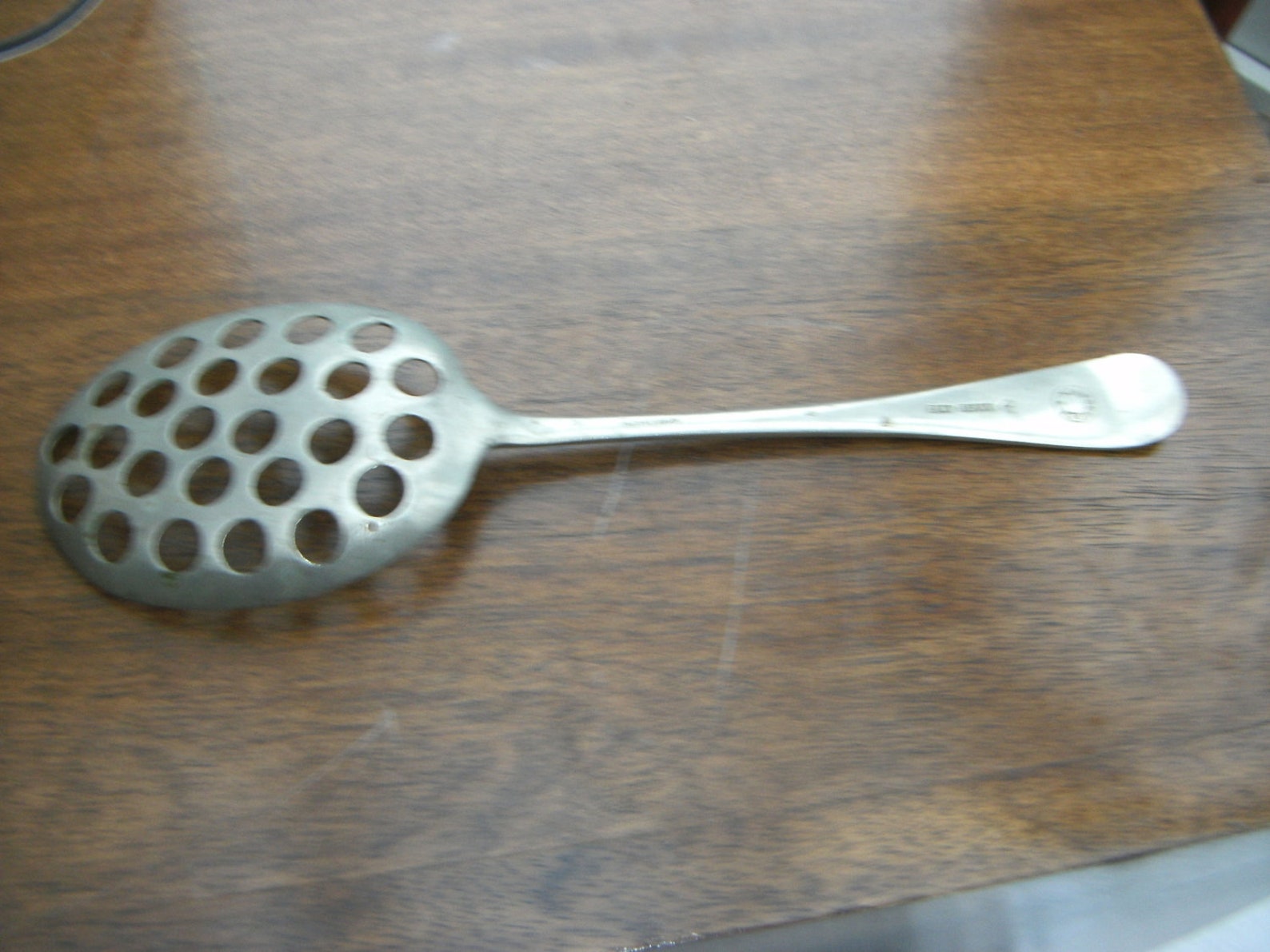 Antique ERA silver pierced vegetable serving spoon with holes Etsy