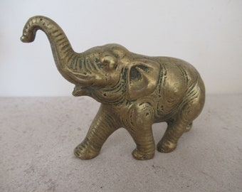 Vintage Brass Elephant Ornament Paperweight Figurine Elephant Gift