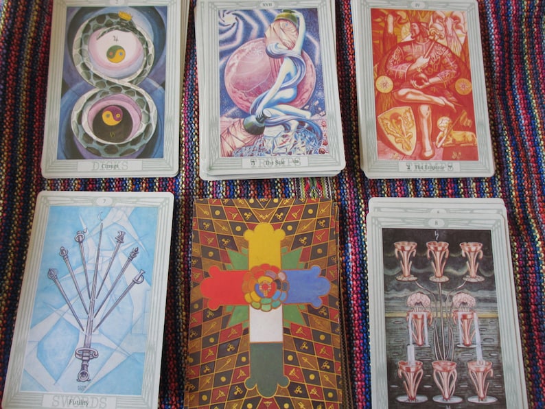 Vintage Aleister Crowley Thoth Tarot Deck Large Cards 1983 Etsy