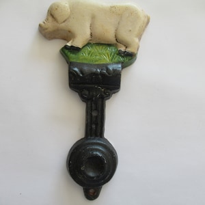 Vintage Cast Iron Pig Garden Wall Hanging Man Cave Shed Garden Décor Barn Hanging