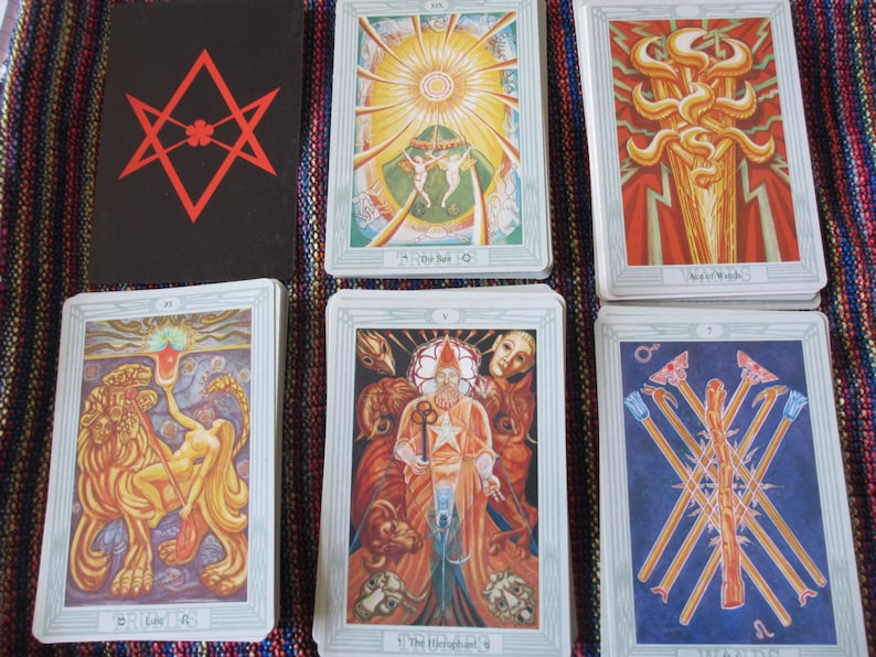 Vintage Aleister Crowley Thoth Tarot Deck Large Cards 1983 Etsy