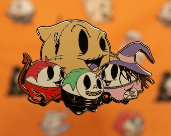 Oogie Boogie and Lock Shock and Barrel - Hard Enamel Pin