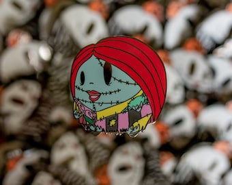 Doll Face - Sally Skellington Inspired - Hard Enamel Lapel Pin