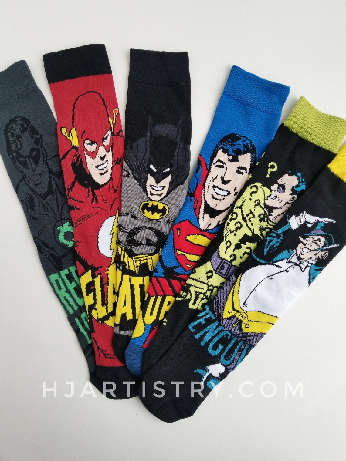 DC Comics Socks Batman Superman Riddler Green Lantern The | Etsy