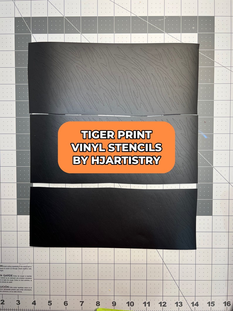 Tiger Print Sneaker Stencils Vinyl 1x Use Stencils image 2