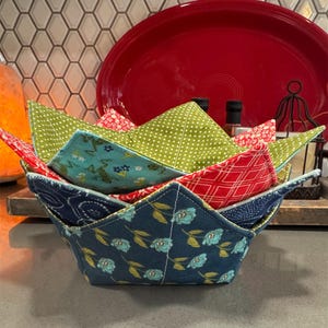 Reversible Bowl Cozy, Hot Bowl, Ice Cream Carton, Hot Pad, Fits various bowl sizes