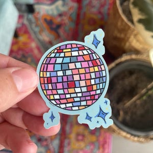 Disco Ball Vinyl Sticker Multicolor
