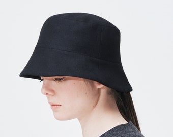 Wool bucket hat made from recycled materials zero waste product unisex accessories gift for her fall/winter capsule wardrobe