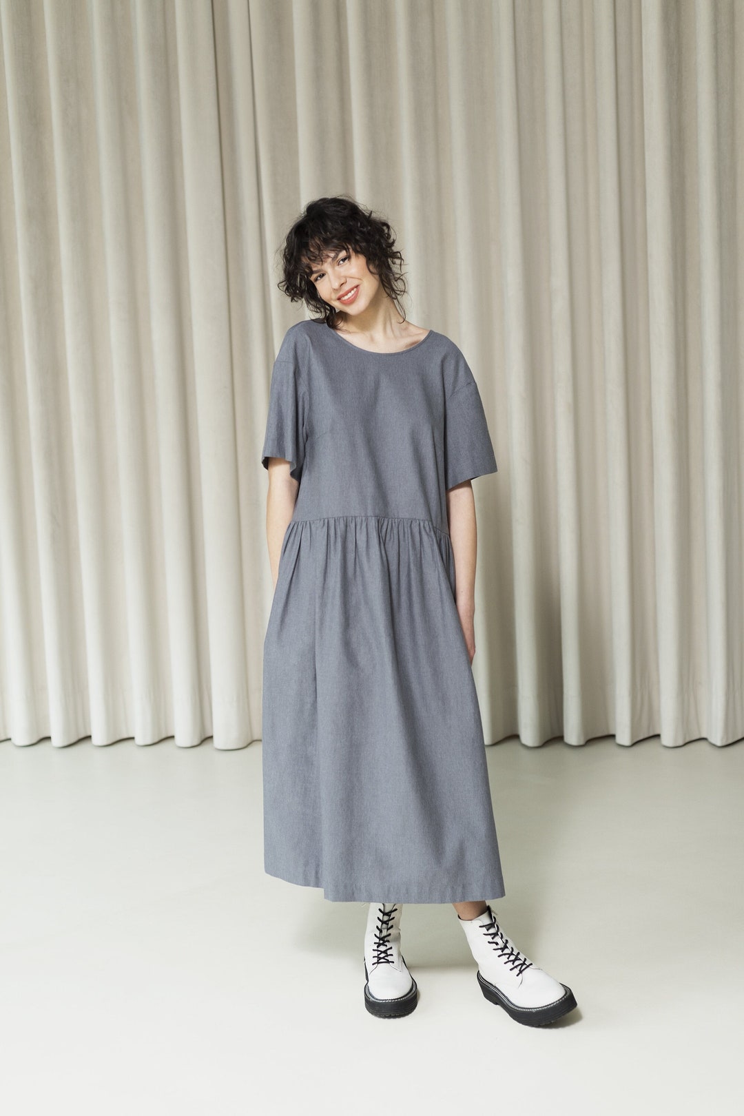 Abito estivo da vacanza in morbido cotone, abito da resort