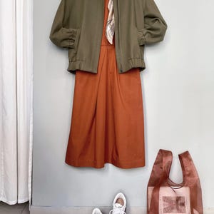PREPAID US TARIFFS! Crisp Cotton Dress with Pockets Midi Dress for Minimalist Office Capsule Wardrobe Poplin Dress image 2