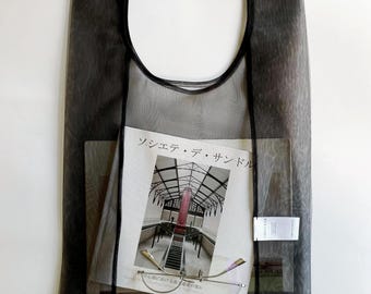 Mesh Shopping Tote Sheer Tulle Bag Reusable Transparent Shopper Bag Grocery Creative Bridesmaid Gift Packaging Girlfriend Baby Shower Party