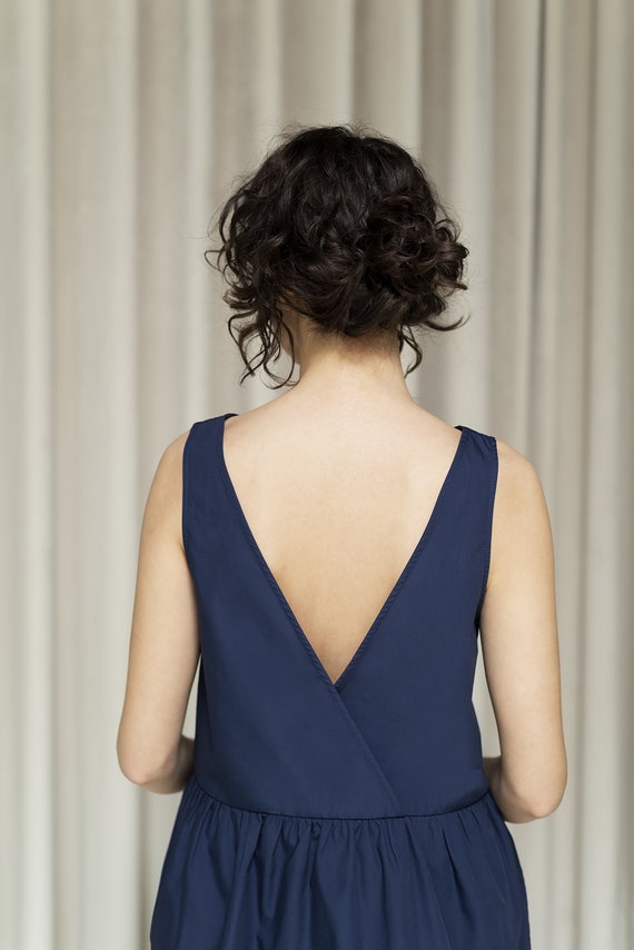 plunge peplum top