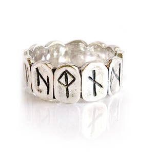 Wikinger Ruine Ring - STERLING SILBER - Herrenring Band - Nordisches Design