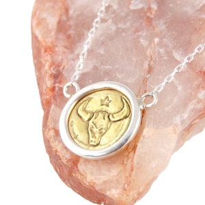 Taurus Gold Necklace - Zodiac Layering Necklace - Taurus Horoscope Necklace