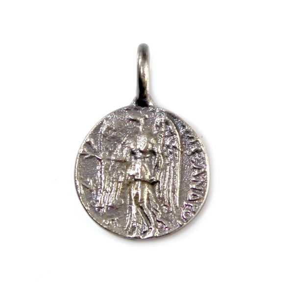Silver Coin Pendant - Nike - Greek Roman Goddess - Mythology - Replica Coin Pendant