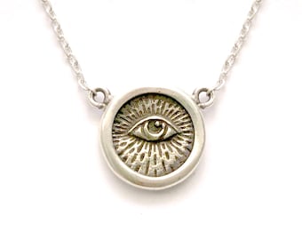 Silver Eye Layering Necklace