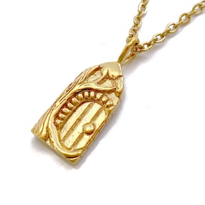 Fantasy Door - Gold Pendant Necklace – Magical Portal Jewelry - Storybook, Adventure