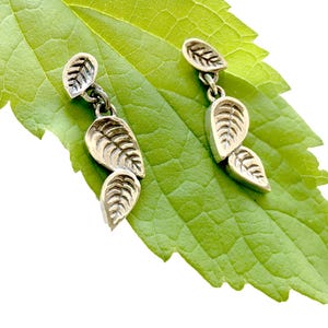 Falling Leaves - STERLING SILVER - Post Earrings - Forest Theme - Cosplay, Fantasy Jewelry