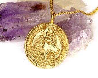 Anubis Egyptian God Coin Medallion - DOUBLE SIDED - mythology coin, ancient egypt