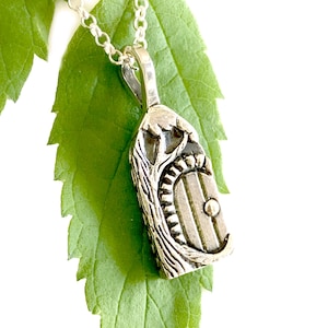 Fantasy Door - STERLING SILVER - Pendant Necklace – Magical Portal Jewelry - Storybook, Adventure